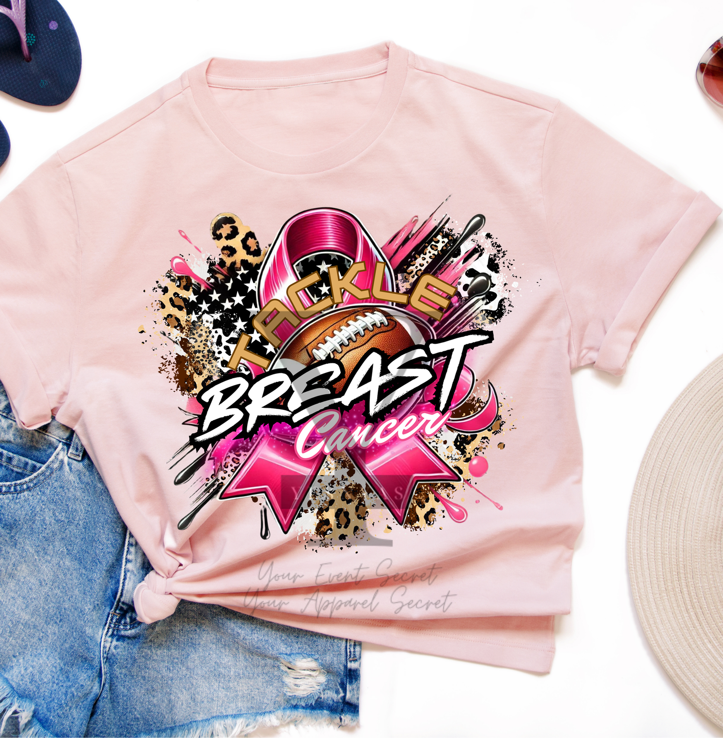 Cheetah Tackle Breast Cancer Tee