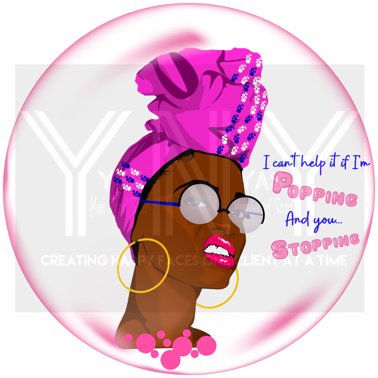 Lady Popping PNG