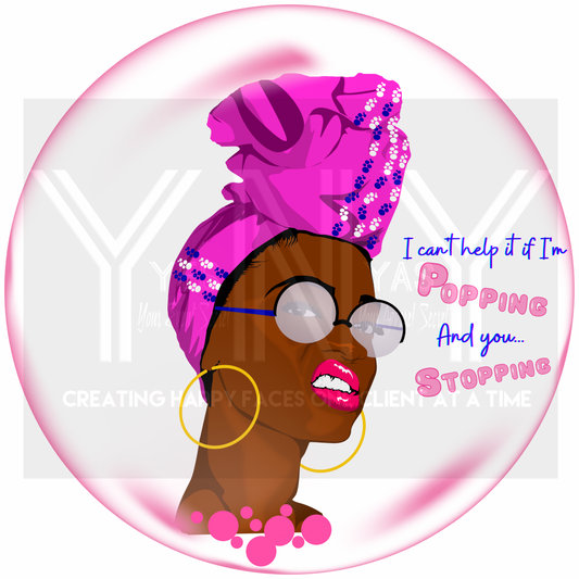 Lady Popping PNG